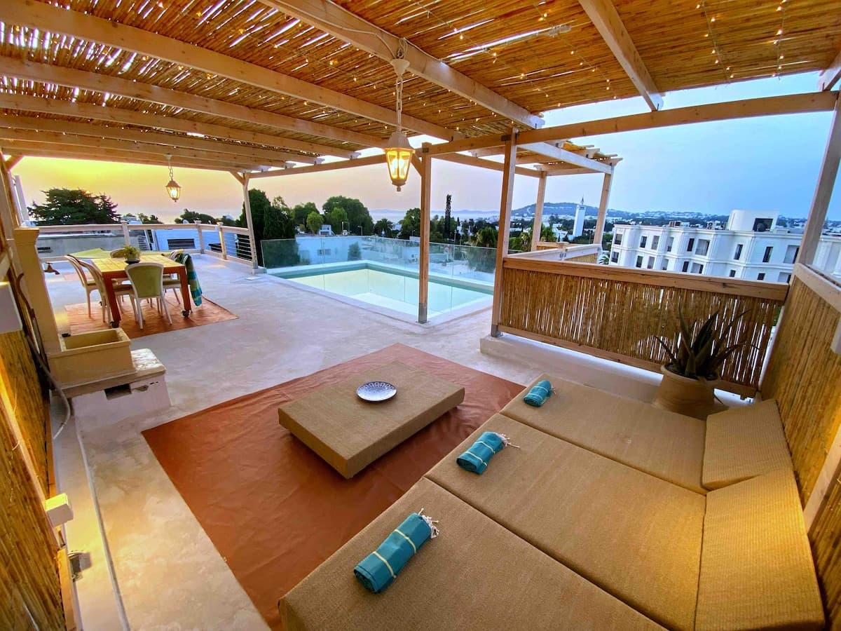 !! Bain de lumière avec piscine privée vue mer !! — Marsa Sidi Abdelaziz · Photo 21