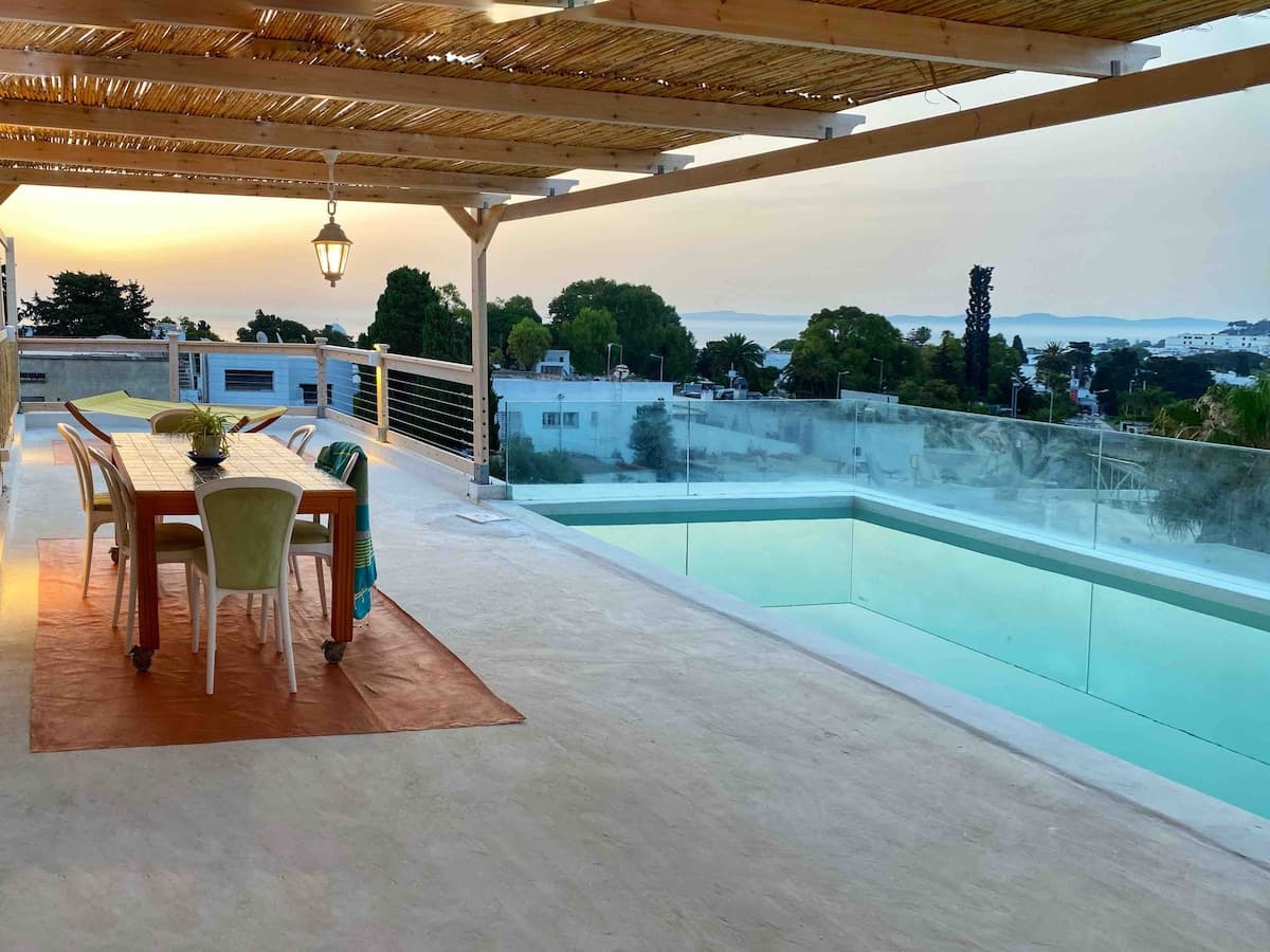 !! Bain de lumière avec piscine privée vue mer !! — Marsa Sidi Abdelaziz · Photo 18