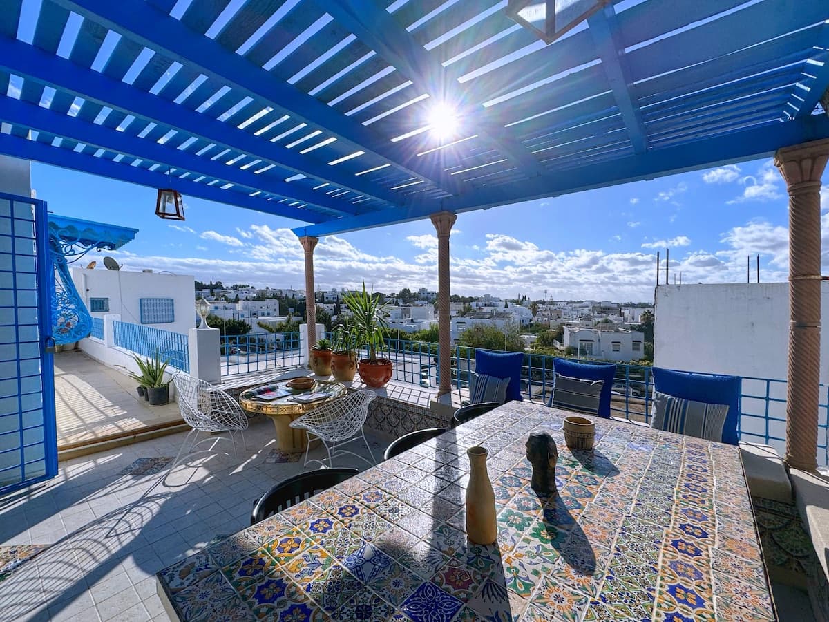 Bleu panoramique/ piscine privée à Sidi Bousaid — Sidi Bou Said · Photo 22